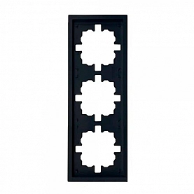Рамка Lezard Zima 704-4200-148 3 поста черный бархат