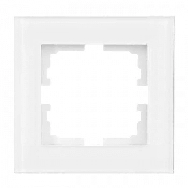 Рамка Lezard Vesna 742-5480-146 1 пост горизонтальная акриловая белая