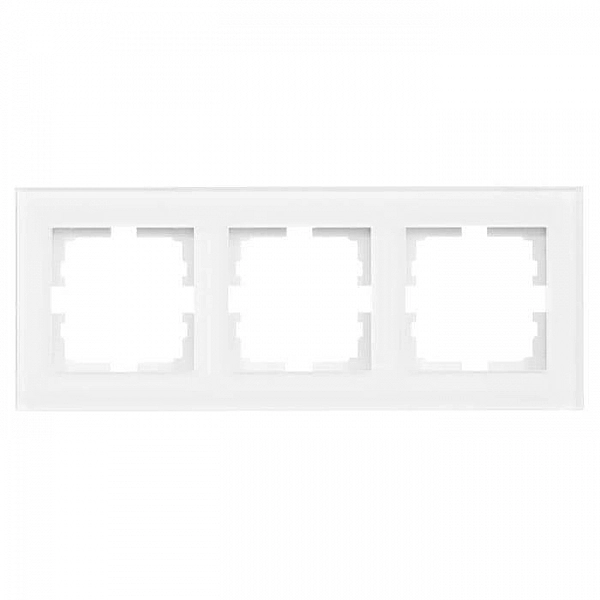 Рамка Lezard Vesna 742-5480-148 3 поста акриловая белая