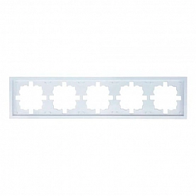 Рамка Lezard Zima 704-0200-150 5 постов горизонтальная белая