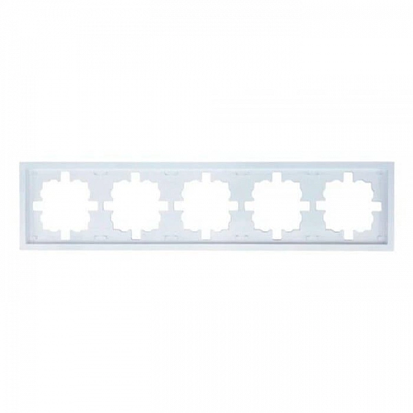 Рамка Lezard Zima 704-0200-150 5 постов горизонтальная белая
