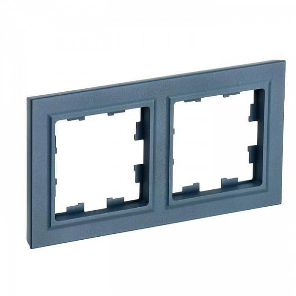 Рамка IEK Brite РУ-2-БрМ 2 поста маренго