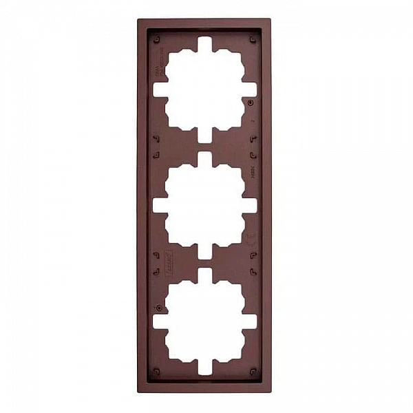Рамка Lezard Zima 704-7300-148 3 поста шоколад
