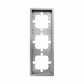 Рамка Lezard Zima 704-7400-148 3 поста матовый серый