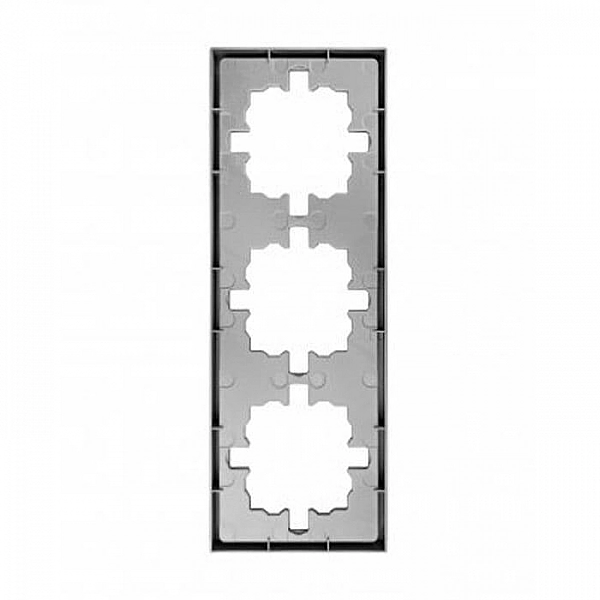 Рамка Lezard Zima 704-7400-148 3 поста матовый серый
