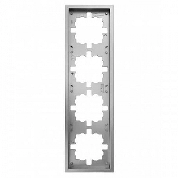 Рамка Lezard Zima 704-7400-149 4 поста матовый серый