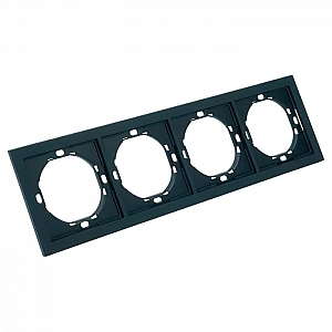 Рамка Stekker Мия 50464 PFR00-3004-05 4 поста черный бархат. Изображение - 1