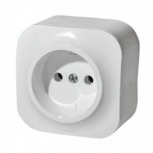 Розетка Legrand Quteo 782210 2K без заземления белый