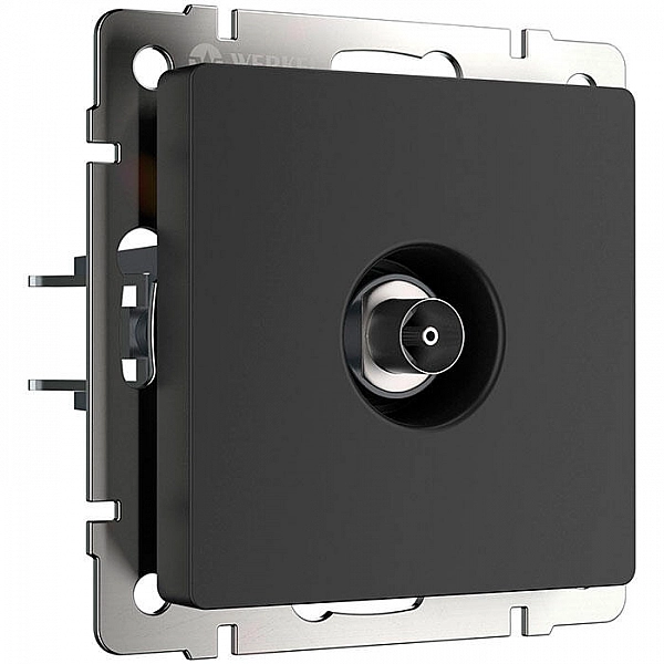 Розетка TV Werkel WL08-TV/W1183008 оконечная черный матовый