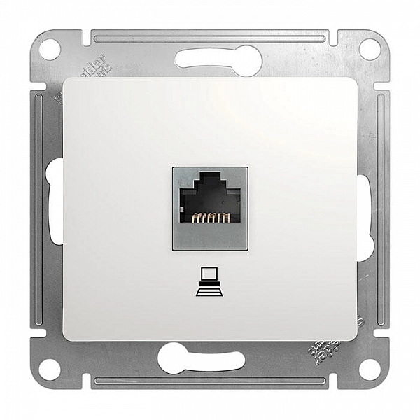 Розетка компьютерная Systeme Electric Glossa GSL000181K 1*RJ45 CAT5E белая