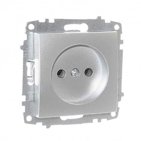 Розетка EL-BI Zena-Vega 609-011000-215 без заземления серебро механизм