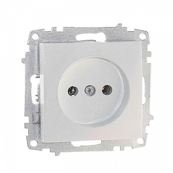 Розетка EL-BI Zena-Vega 609-015600-215 без заземления белоснежный механизм