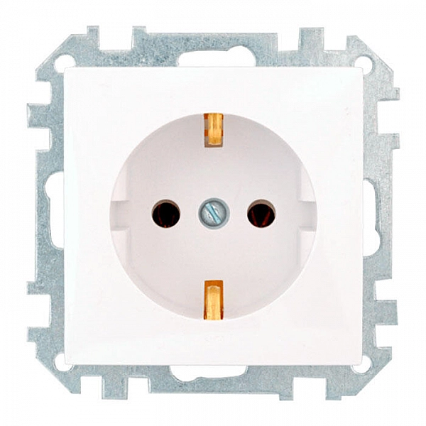 Розетка Bylectrica Стиль РС16-525 с заземлением белая