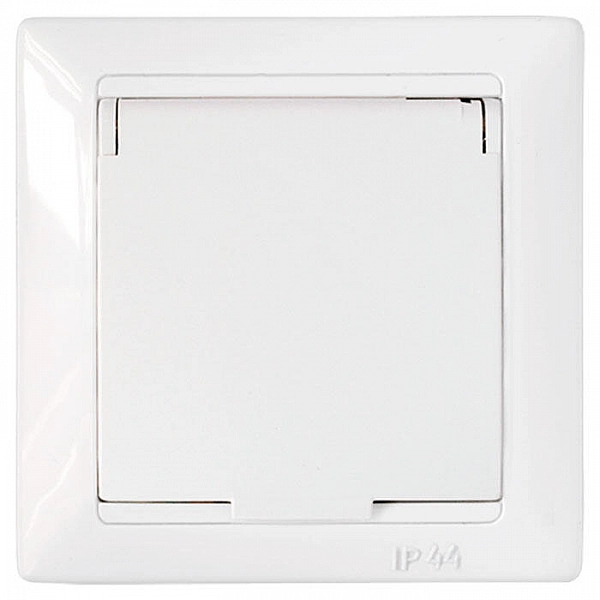 Розетка Bylectrica Стиль РС16-312 IP44 брызгозащищенная с заземлением белый
