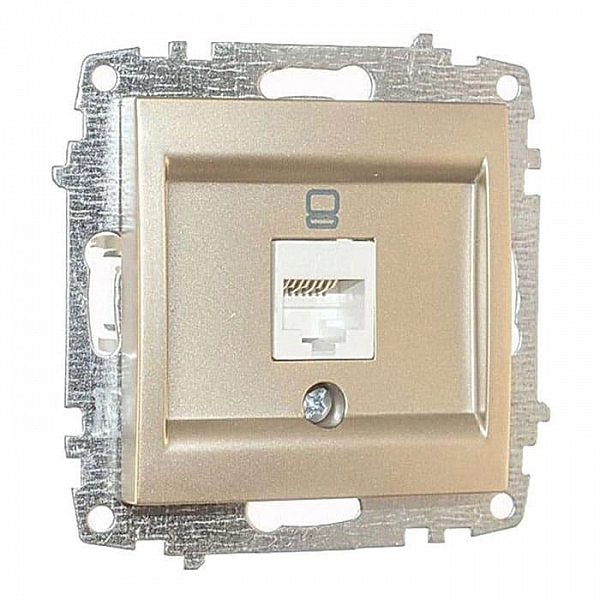 Розетка компьютерная EL-BI Zena-Vega 609-011400-247 1*RJ45 титан