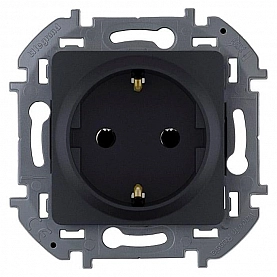Розетка Legrand Inspiria 673723 2P+E с заземлением антрацит