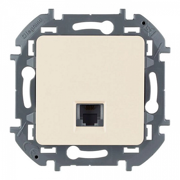 Розетка телефонная Legrand Inspiria 673821 1*RJ11 слоновая кость