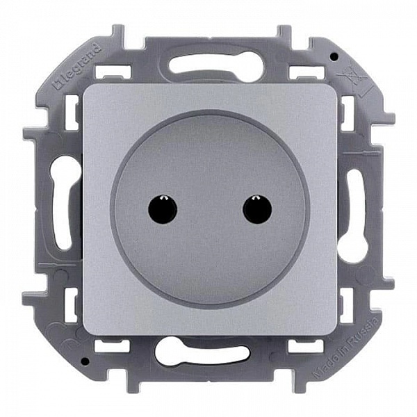 Розетка Legrand Inspiria 673712 2P без заземления алюминий