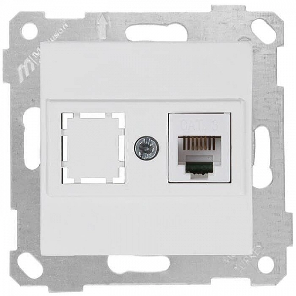 Розетка телефонная Mutlusan Rita 2200 125 0101 1*RJ12 белая