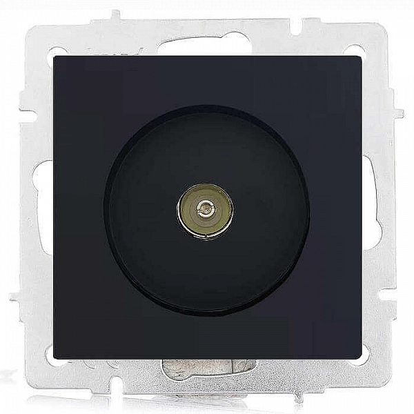 Розетка TV Lezard Vesna 742-4288-130 оконечная чёрный бархат