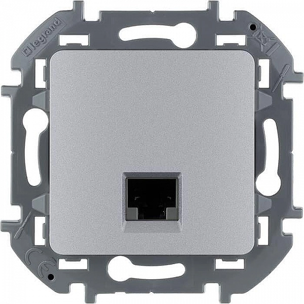 Розетка компьютерная Legrand Inspiria 673827 1*RJ45 UTP CAT5E алюминий