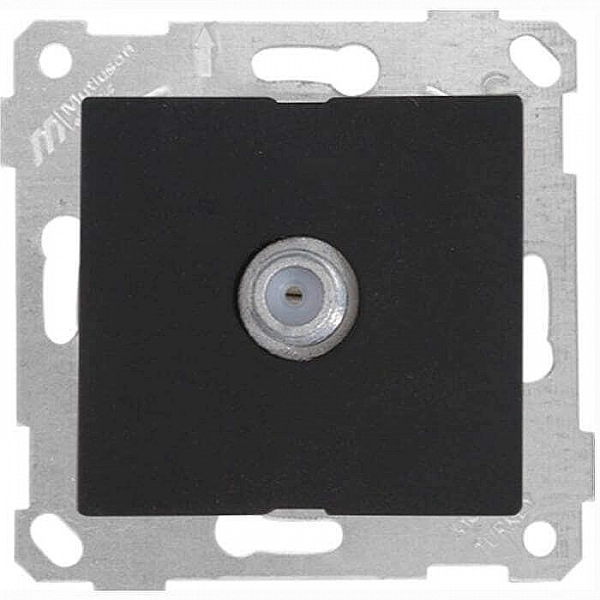 Розетка TV Mutlusan Rita 2200 171 0184 оконечная черный матовый