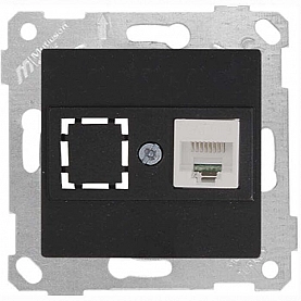 Розетка компьютерная Mutlusan Rita 2200 136 0184 1*RJ45 кат. 5e UTP черный матовый