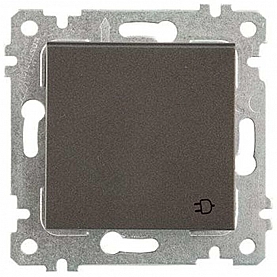 Розетка Mutlusan Rita 2200 611 0295 2P+E с заземлением с крышкой с защитными шторками дымчатый