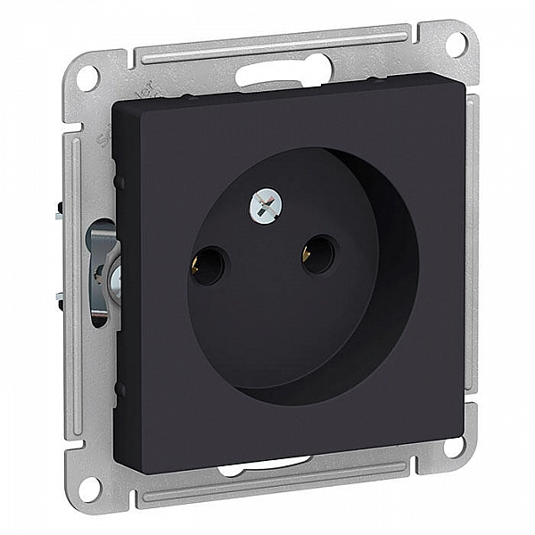 Розетка Systeme Electric AtlasDesign ATN001041 без заземления карбон