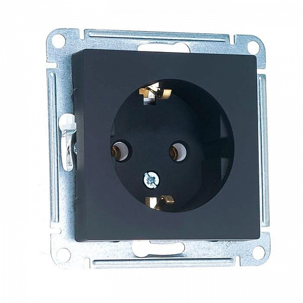 Розетка Systeme Electric AtlasDesign ATN001043 с заземлением карбон
