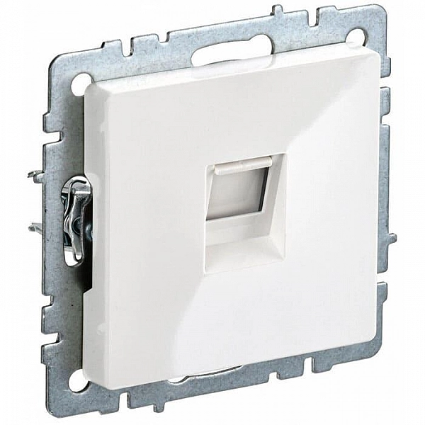 Розетка компьютерная IEK Brite РК10-БрБ RJ45 кат.5E белый