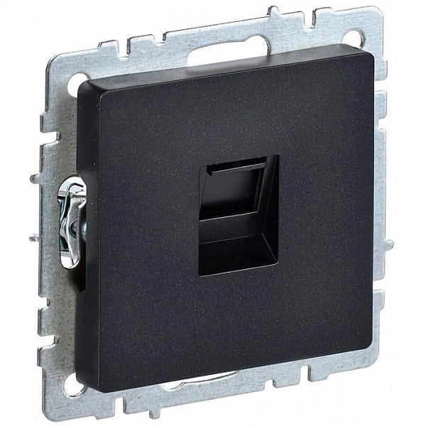 Розетка компьютерная IEK Brite РК10-БрЧ RJ45 кат.5E черный