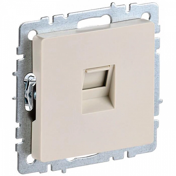 Розетка компьютерная IEK Brite РК10-БрКр RJ45 кат.5E бежевый
