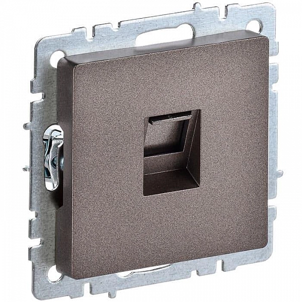 Розетка компьютерная IEK Brite РК10-БрТБ RJ45 кат.5E темная бронза