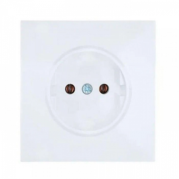 Розетка Lezard Zima 704-0288-121BQC 1 место безвинтовой без заземления белая