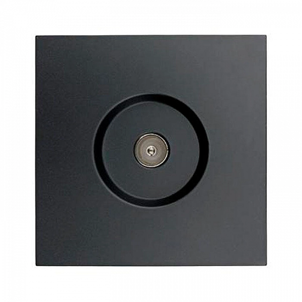 Розетка TV Lezard Zima 704-4288-130 оконечная черный бархат