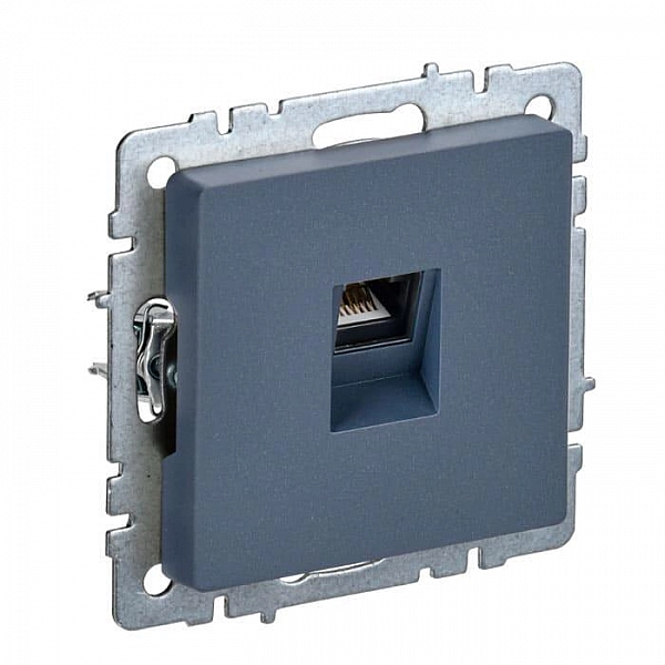 Розетка компьютерная IEK Brite РК10-БрМ RJ45 кат.5E маренго