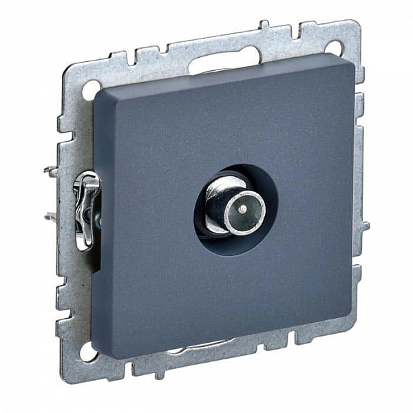 Розетка TV IEK Brite РТВ10-0-БрМ проходная маренго