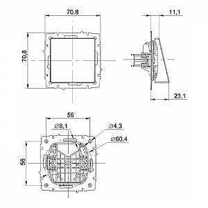 Вывод кабеля IEK Brite МВ10-БрМ маренго. Изображение - 1