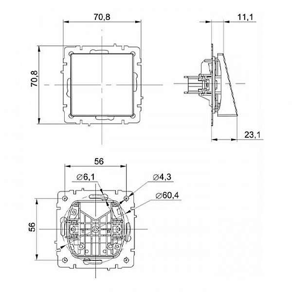 Вывод кабеля IEK Brite МВ10-БрМ маренго