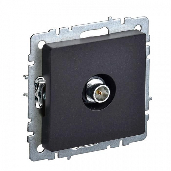 Розетка TV IEK Brite РТВ11-0-БрЧ оконечная черный