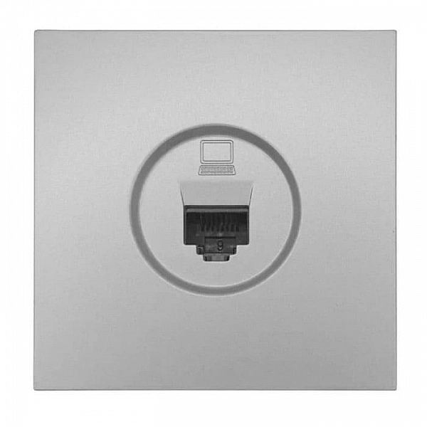 Розетка компьютерная Lezard Zima 704-7488-139 матовый серый