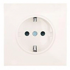 Розетка Lezard Zima 704-9088-124BQC 1 место безвинтовой с защитой от детей ПБТ слоновая кость