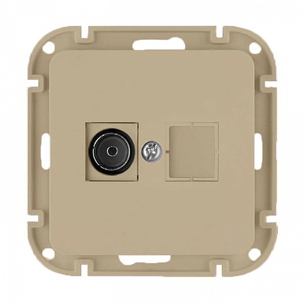 Розетка TV Bylectrica Astrum ТР-6541 песочный