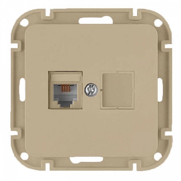 Розетка телефонная Bylectrica Astrum ТР4-6501 песочный