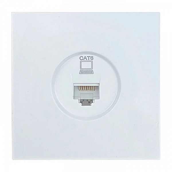 Розетка компьютерная Lezard Zima 704-0288-140 кат.6е белая