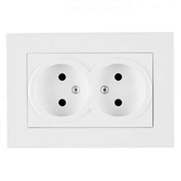 Розетка Arvia Electric 20 01 1000 908 2 гнезда без заземления белая