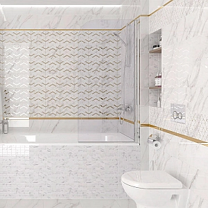 Декор Laparet Camelot Tact OSB15460125 200*600 мм белый. Изображение - 2