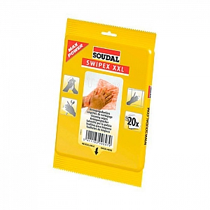 Салфетки очищающие для удаления герметика Soudal Swipex XXL 20 шт