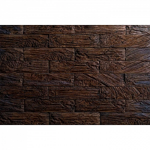 Декоративный камень РуБелЭко Кирпич древесный КД-005 коричневый с травлением